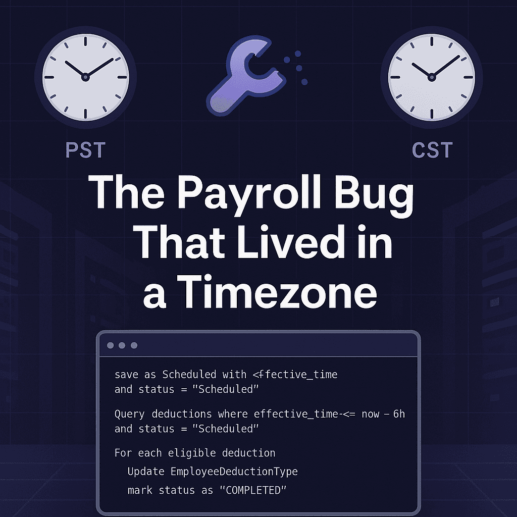 The Payroll Bug That Lived in a Timezone: How a Silent Failure Changed Our Sync Architecture